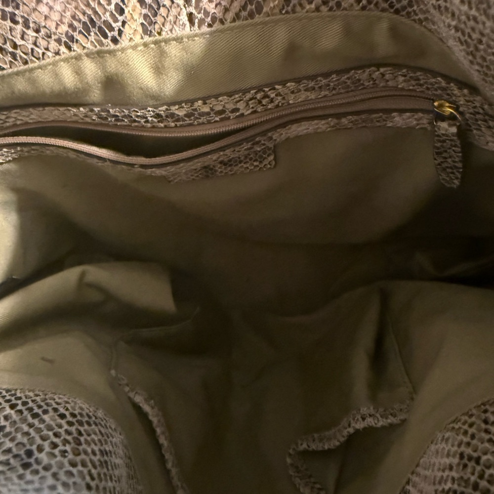 G.I.L.I Shoulder Bag GILI Hobo Bag Snakeskin Embossed Leather - Picture 7 of 9